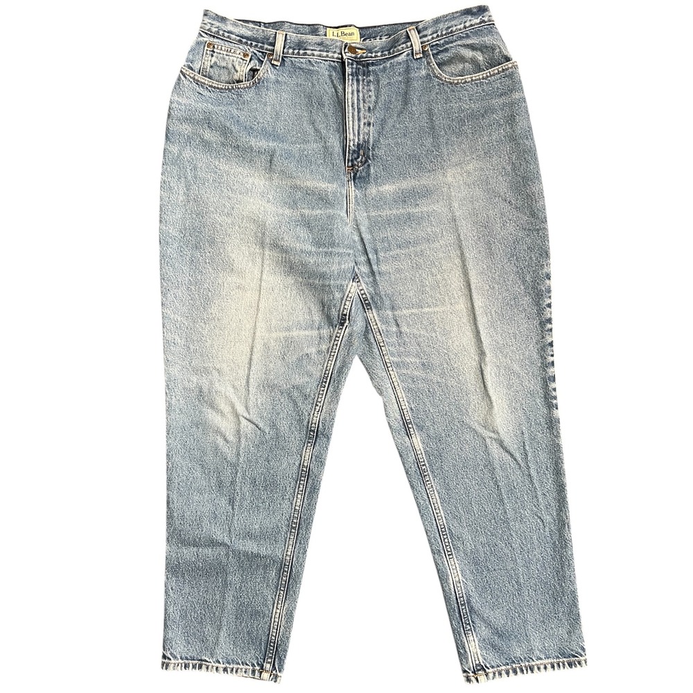 LLBean Women's Relaxed Fit Jeans 20W‎ Reg Blue Cotton Denim Casual Everyday